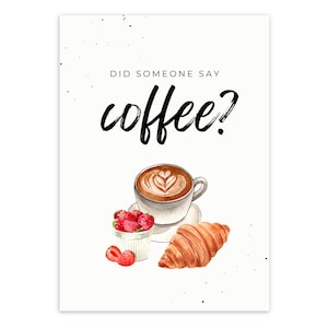 Einladung zum Frühstück Brunch Kaffee in A6 | Frühstückseinladung | Geburtstag, Geburtstagskarte, Geburtstagsgeschenk für Sie oder Ihn