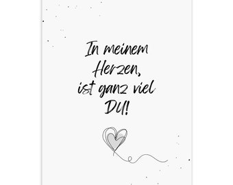 Postkarte Herz zum Valentinstag Geschenk Karte Valentinskarte Liebe für ihn