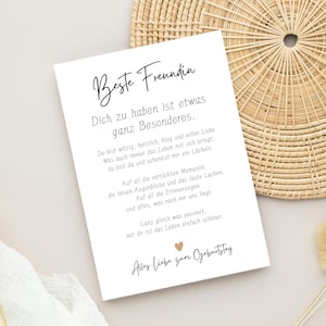 Best friend birthday card &quot;Life is more beautiful with you&quot; (postcard) A6 | Friendship card birthday | Gift for girlfriend