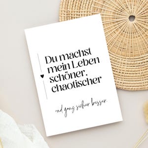 Liebeskarte mit Spruch, Geschenk für Partner (Postkarte) A6| Partner Geschenk | Valentinstag Karte, Valentinstag Geschenk, Ich liebe dich