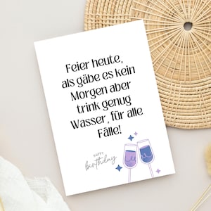 Geburtstagskarte A6 (Postkarte) | Geschenk für Kollegen, Kollegin, Schwester, Bruder, Freund, Freundin | auch mit Umschlag