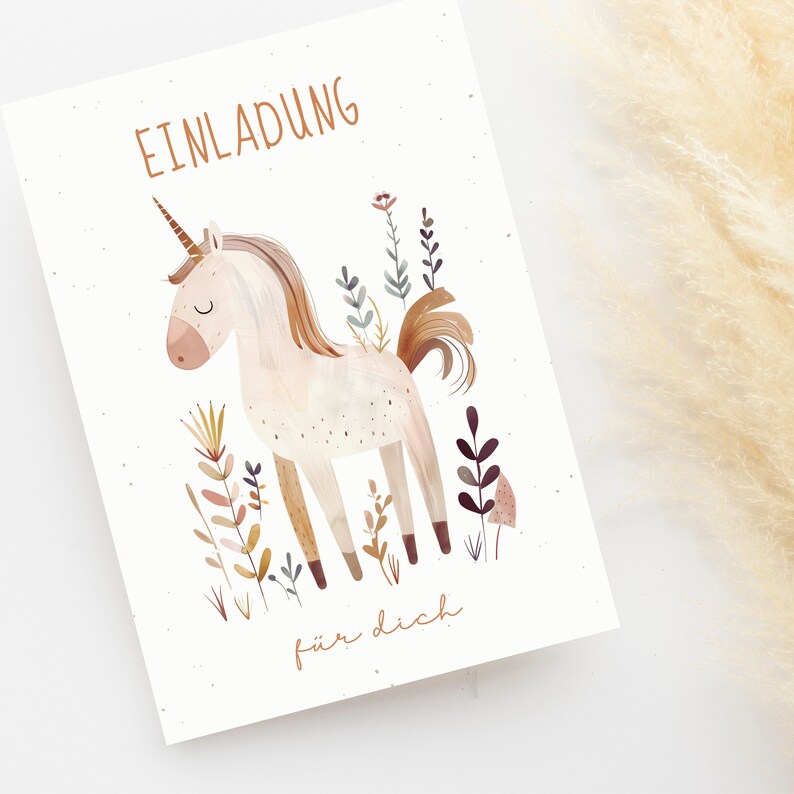 Invitation cards children's birthday unicorn invitations children's birthday image 8