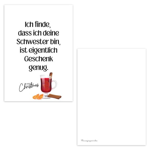 Weihnachtskarte Für Große Schwester - Österreich