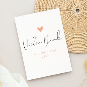 Danke Karte "Vielen Dank für die tolle Zeit" DIN A6 | Dankeschön Geschenk, Danke Geschenk, Postkarte, Erzieherin, Lehrer, Lehrerin, Kollegin
