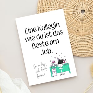 Geburtstagskarte KOLLEGIN zum Abschied A6 (Postkarte) | Karte Abschiedsgeschenk Kollegin | Eine Kollegin wie du ... | auch mit Umschlag