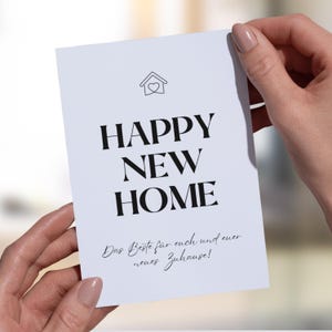 Einweihungskarte "Happy New Home" A6 (Postkarte) | Karte zum Einzug, Umzugs Geschenk, Einzugsgeschenk, Einweihungsparty Wohnung