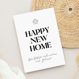 Postkarte "Happy New Home" A6 (Postkarte) | Karte zum Einzug, Umzugs Geschenk, Einzugsgeschenk, Einweihungsparty Wohnung, a. mit Umschlag