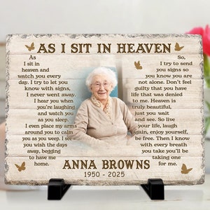 Personalized Loss of Loved One, In Memory of, Remembrance Memorial Stone, Memorial Gift Loss of Mother, Sympathy gifts, Butterfly Shape.