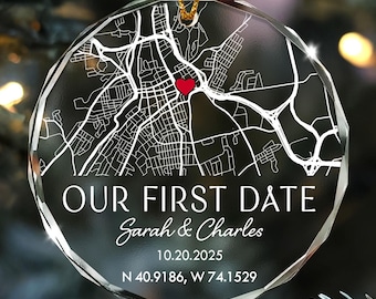 Custom Location Map First Date Gift, Custom Map First Date, Custom Our First Date, First Date Gift For Him/Her, Personalize First Date Gift