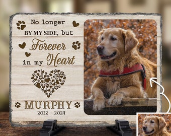 Dog/Cat Memorial Decoration, Dog Memorial Stone Plaque, Pet Sympathy Gift, Personalized Pet Memorial Gift, Pet Remembrance, Once By My Side.