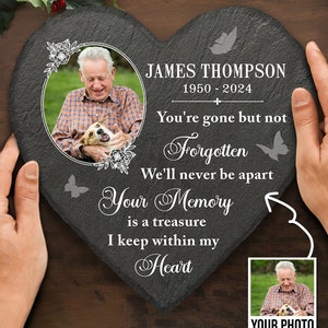 Custom Memorial Gift, You&#39;re Gone But Not Forgotten, In Loving Memory, Rest in Peace, Grave Decoration Cemetery, Personalized Memorial Stone