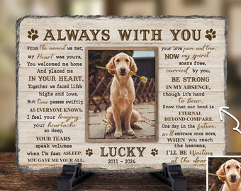 Dog Memorial Stone, Cat Memorial Stone Plaque, Pet Sympathy Gift, Dog Memorial Gift, Pet Remembrance, Pet Loss Gift, Always With You.