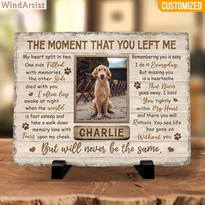 I Made It Home, Dog Memorial Gift, Cat Memorial Stone Plaque Decoration, Pet Sympathy Gift, Dog Loss Gift, Pet Memorial, Pet Loss Gift. The Moment That...