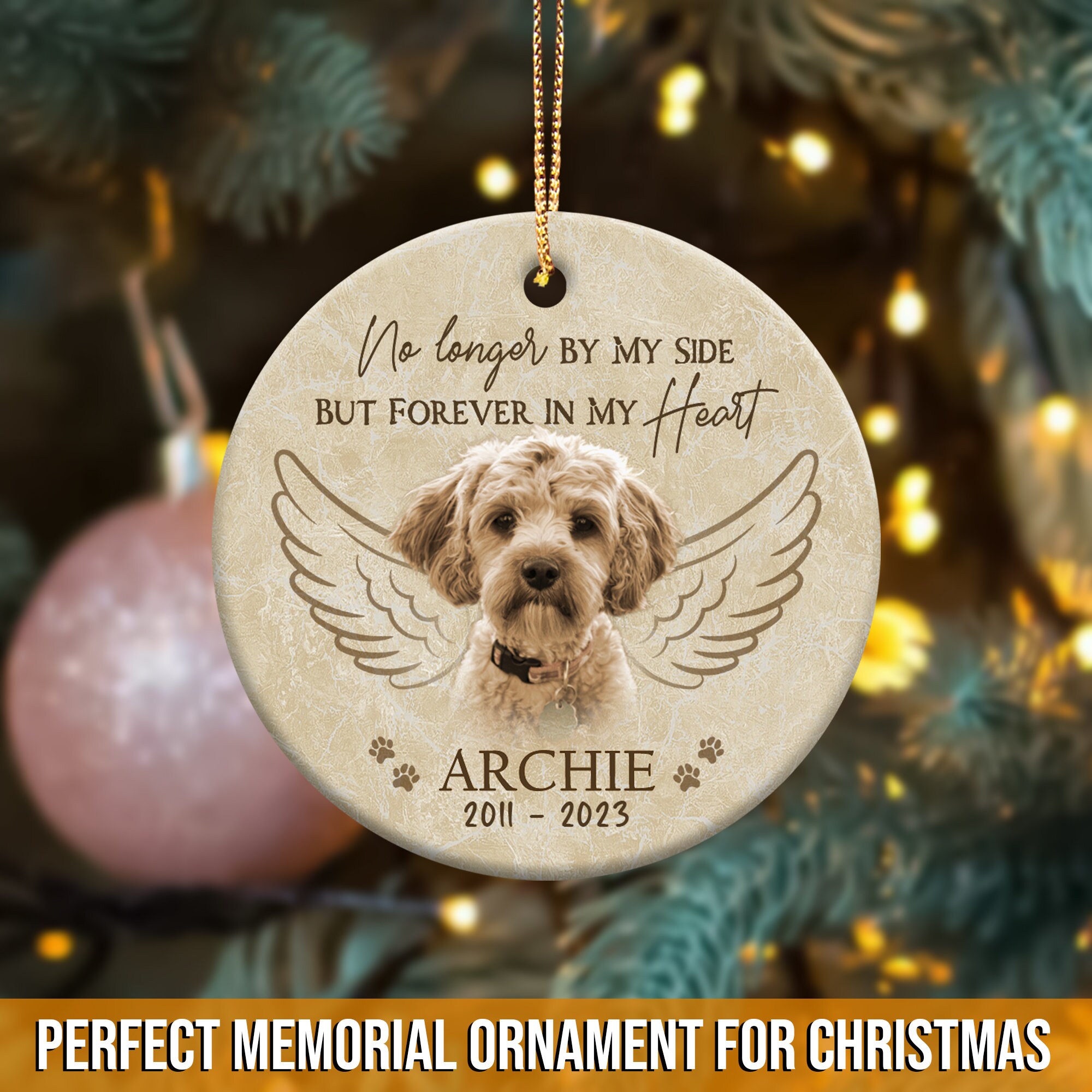 Custom Dog Angel Wings Ornament Custom Memorial Ornament Pet - Etsy