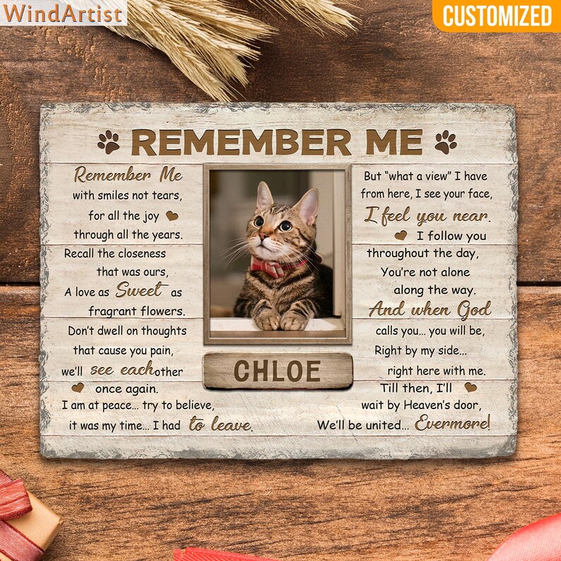 I Made It Home, Dog Memorial Gift, Cat Memorial Stone Plaque Decoration, Pet Sympathy Gift, Dog Loss Gift, Pet Memorial, Pet Loss Gift. bild 9