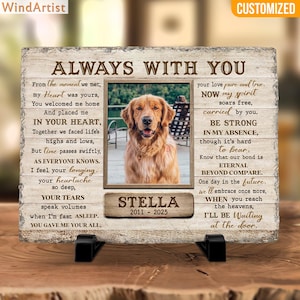 I Made It Home, Dog Memorial Gift, Cat Memorial Stone Plaque Decoration, Pet Sympathy Gift, Dog Loss Gift, Pet Memorial, Pet Loss Gift. Alway With You