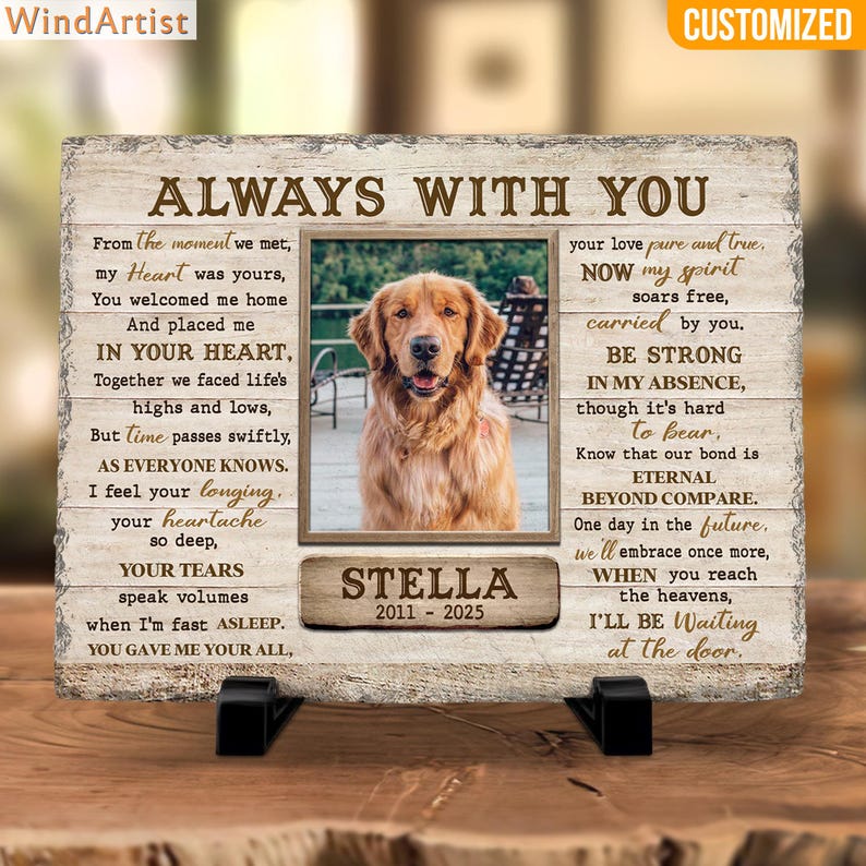 I Made It Home, Dog Memorial Gift, Cat Memorial Stone Plaque Decoration, Pet Sympathy Gift, Dog Loss Gift, Pet Memorial, Pet Loss Gift. Alway With You