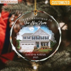 Custom Photo New Home Gifts, Custom First Christmas in Our New Home Ornament, Housewarming Ornament Gift 2025