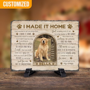 I Made It Home, Dog Memorial Gift, Cat Memorial Stone Plaque Decoration, Pet Sympathy Gift, Dog Loss Gift, Pet Memorial, Pet Loss Gift. bild 11
