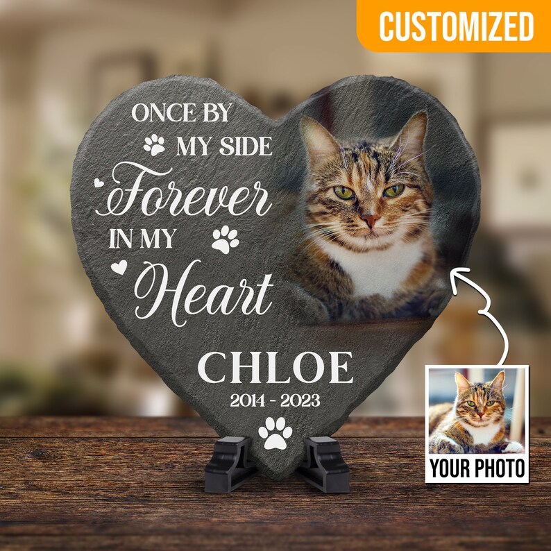 Cat Memorial Gifts, Cat Memorial Stone, Pet Loss Slate, Custom Pet