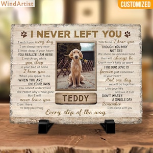 I Made It Home, Dog Memorial Gift, Cat Memorial Stone Plaque Decoration, Pet Sympathy Gift, Dog Loss Gift, Pet Memorial, Pet Loss Gift. I Never Left You