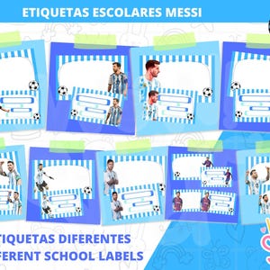 Messi School Labels. Messi school labels.