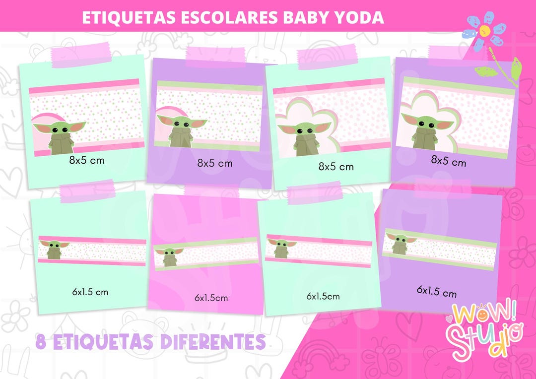 Baby Yoda School Labels. Baby Yoda School Labels. Grogu School Labels ...