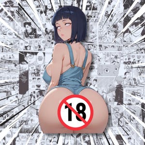 Ninja Waifu - R18 Anime Sticker, Thicc Waifu Girl, Lewd Art Vinyl