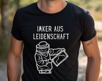 Leidenschaftlicher Imker Herren T-Shirt, Imker aus Leidenschaft, Bequemes Baumwollshirt,  Stilvolles Statement Imker-Top