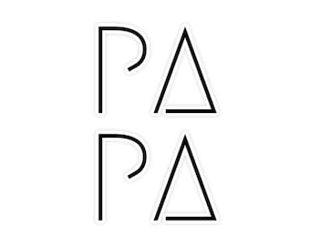 Stylish dad sticker large 10 x 10 cm Modern font, ideal for car, laptop, cell phone - trendy Father's Day gift, decorative & durable