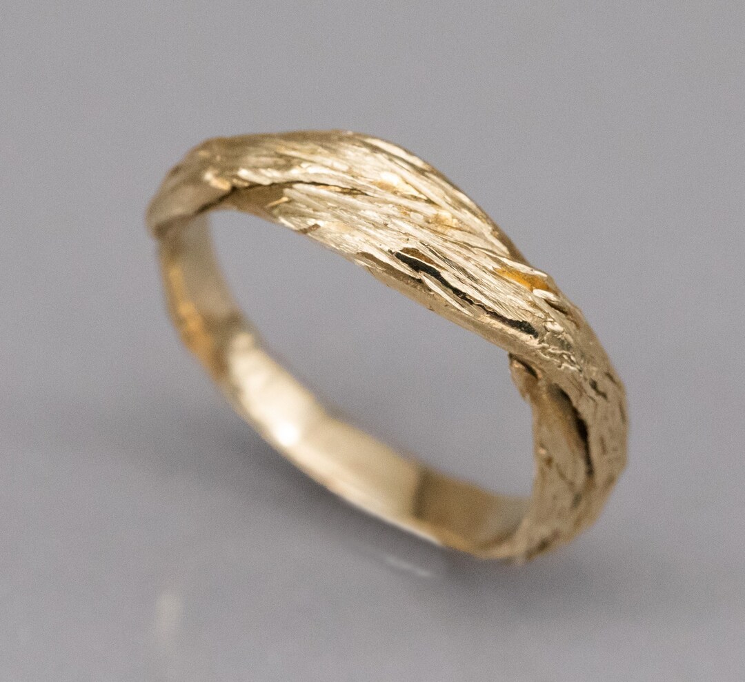 Twig Ring, Handmade Rustic Ring, Organic Wedding Band, Unusual Solid ...