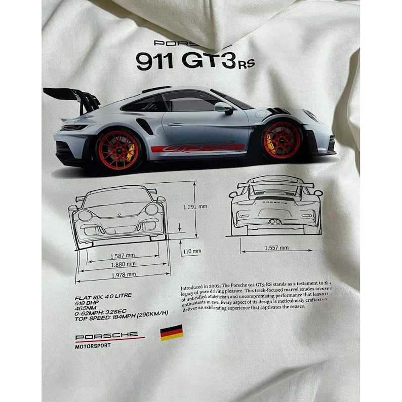 Porsche 911 GT3 RS Aesthetic Tshirt Porsche 911 GT3 RS 2 Side - Etsy ...