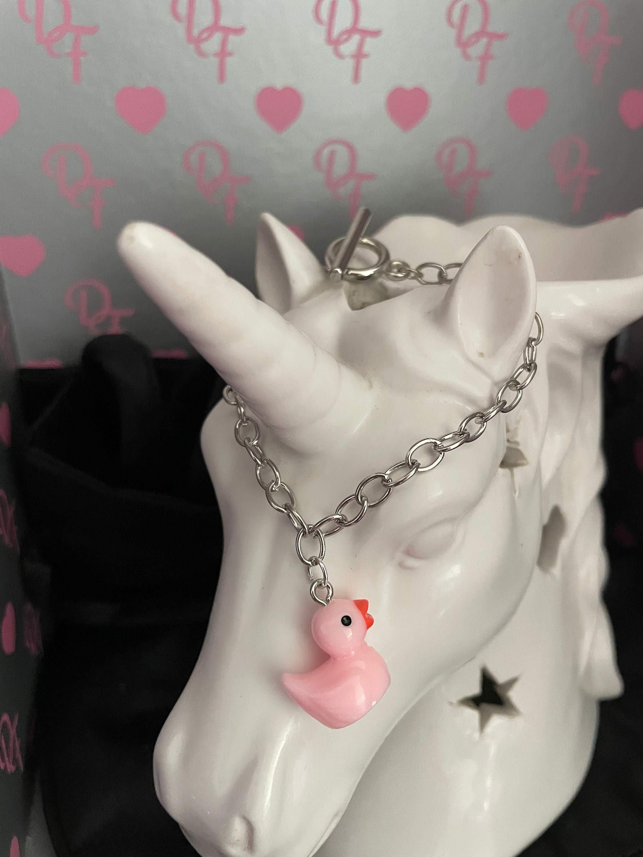 Pink Rubber Duck Charm Bracelet – Biohazard Candy