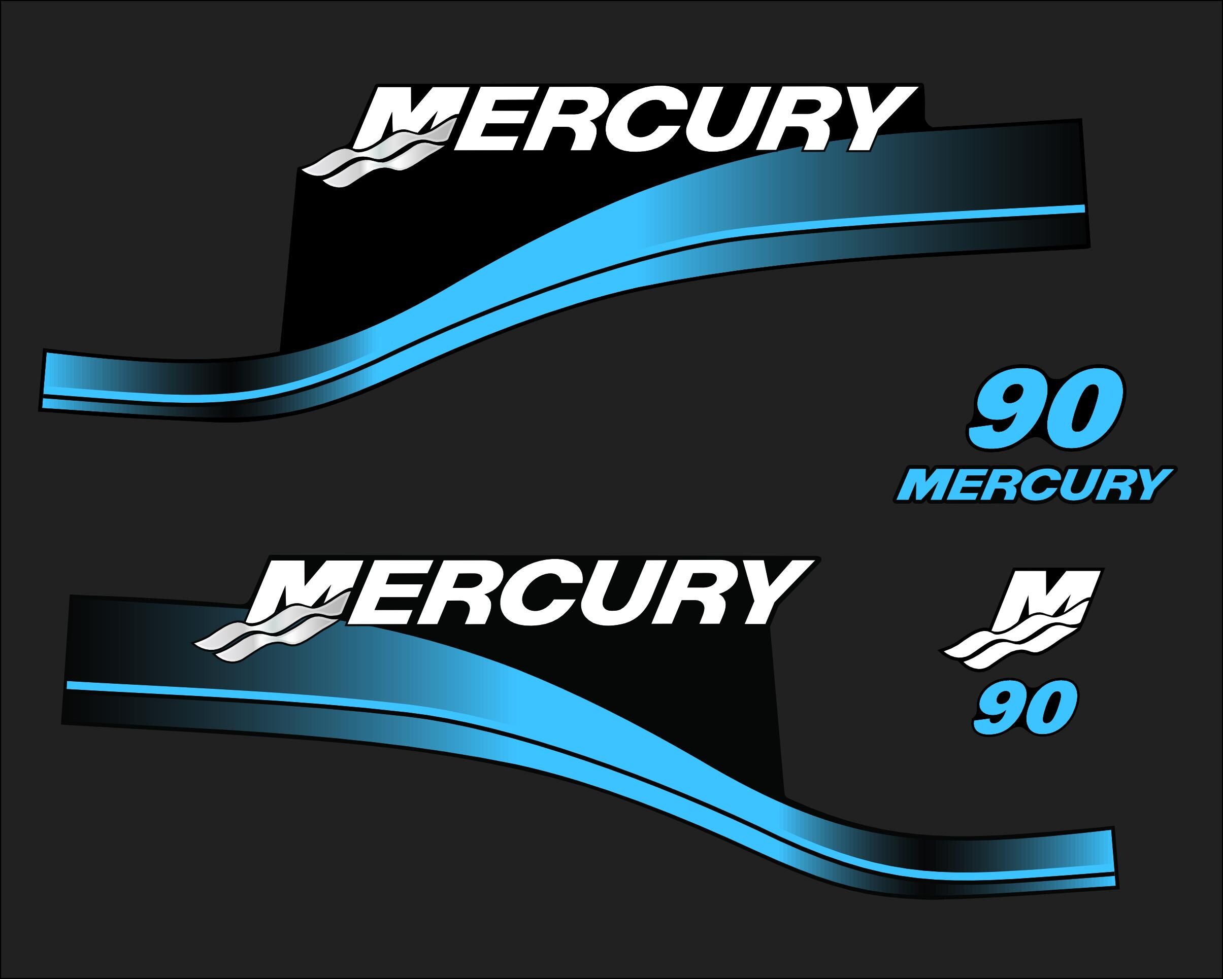 Kit Décalcomanies Rose Pour Moteur Hors-bord Mercury 90 4 Temps - AMR Racing