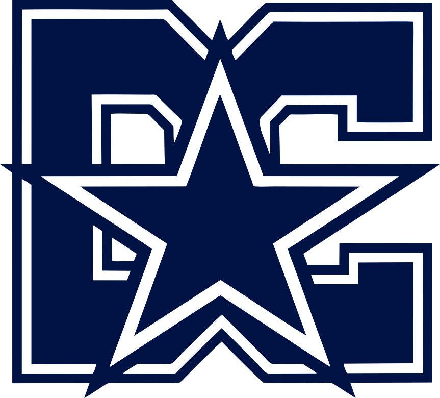 Dallas Cowboys Decal 7.5"x7.0" Football - Etsy