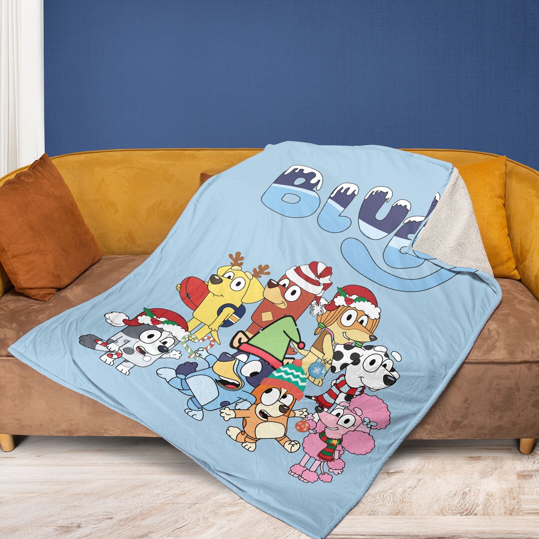 Bluey and Friends Blanketcute Bluey Blanket Kidsbluey and Etsy