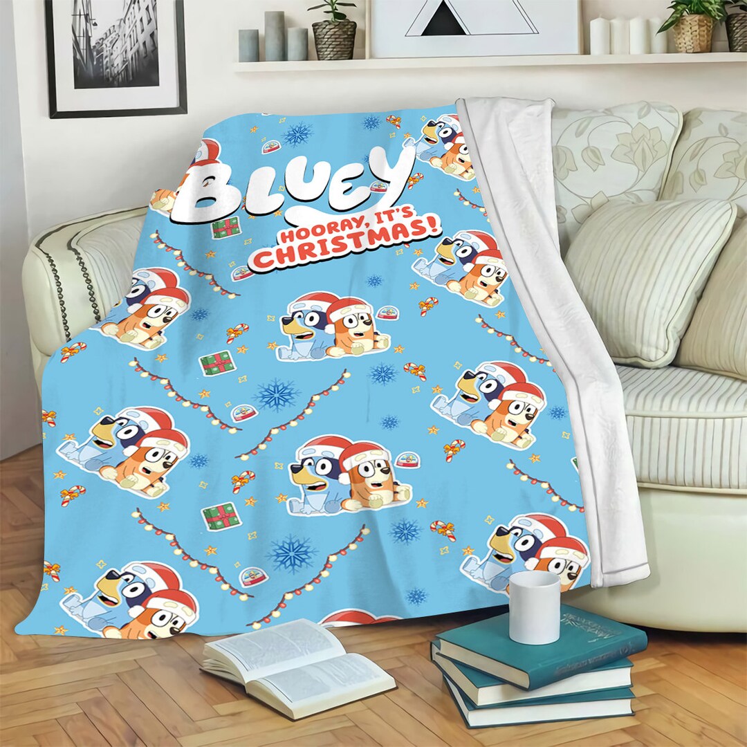 Bluey and Bingo Fleece Blanketbluey Blanketcute Kids Home Etsy
