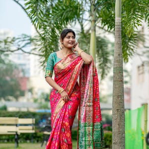 Pure Soft Banarasi Silk Saree with Meena Weaving Work- Soft Banarasi Festive wear- Indian Traditional Banarasi Saree- Handloom Weaving