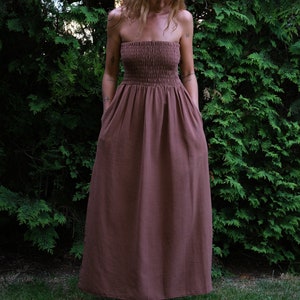 The Maiden Dress . Raw Cotton . Boob Tube . Free Size . Sustainable . Ethical . Hand Stitched . Pockets .