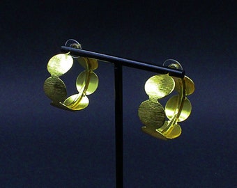 Original hoop earrings, 18kt gold plated designer classic earrings, original gold plated earrings, earrings for wedding, gift earrings for
