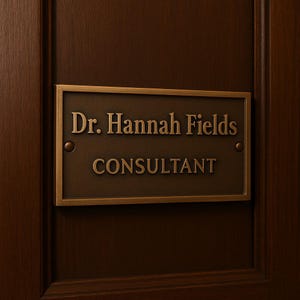 Custom Cast Bronze Nameplate – Engraved Office or Memorial Sign