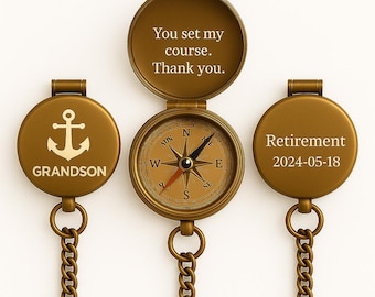 Handcrafted Brass Compass: Retirement Promotion Gift