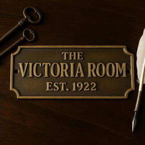 Placas vintage de latón fundido: letreros personalizados de latón macizo grabados para el hogar, negocios o decoración.