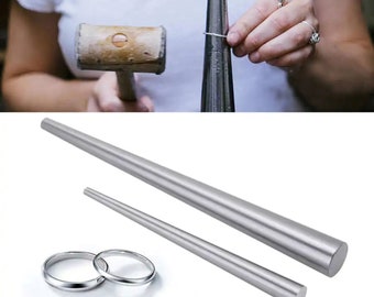 Stainless Steel Ring Enlarger Stick, Mandrel Sizer Tool for Jewelry Making, Ring Forming DIY, Practical Jewelry Repair, Hoop Earring Hammer