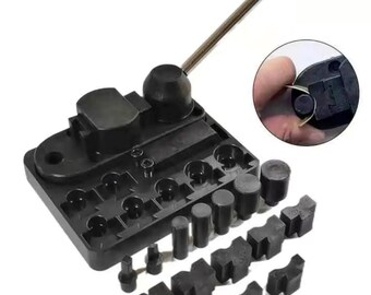Herramienta para doblar anillos, dobladora manual multifuncional de acero para placas, máquina para fabricar joyas, kit de reparación de joyas.