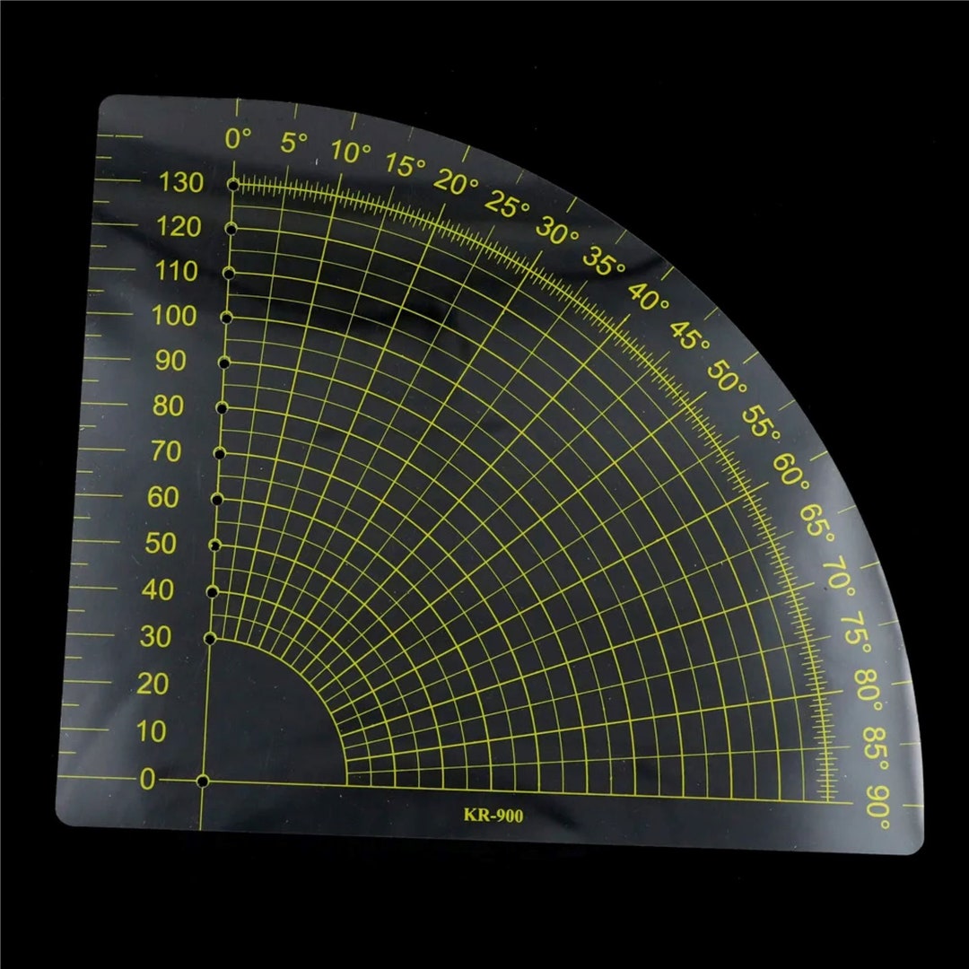 Sewing Patchwork Ruler, Plastic, Transparent+yellow, Round Fan-shaped ...