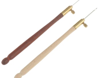 Aiguilles à broder françaises, 4 pcs, bois + métal, crochet Tambour Lunéville, accessoires de couture de perles scintillantes, projet de bricolage essentiel