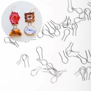 Ferramentas para queima de cerâmica, 100 peças, fio de liga de tungstênio, agulha de queima suspensa, pingente de cerâmica, ganchos resistentes a altas temperaturas.