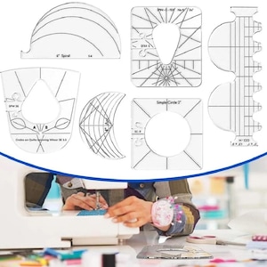 quilting ruler set, quilting template, sewing templates, quilt pattern ruler, quilter's ruler kit, patchwork measuring, craft ruler set, acrylic quilting, dressmaking ruler, fabric cutting tools, sewing ruler stencil, sewing accessories, sewing stencil
