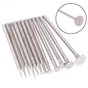 12 Pcs Drill Diamond Grinding, Head Bur Jade Stone, Carve Polish Engrave Tool,Carving Polishing, Glass Jade Stone Drill Bit, Diamond Bur Set